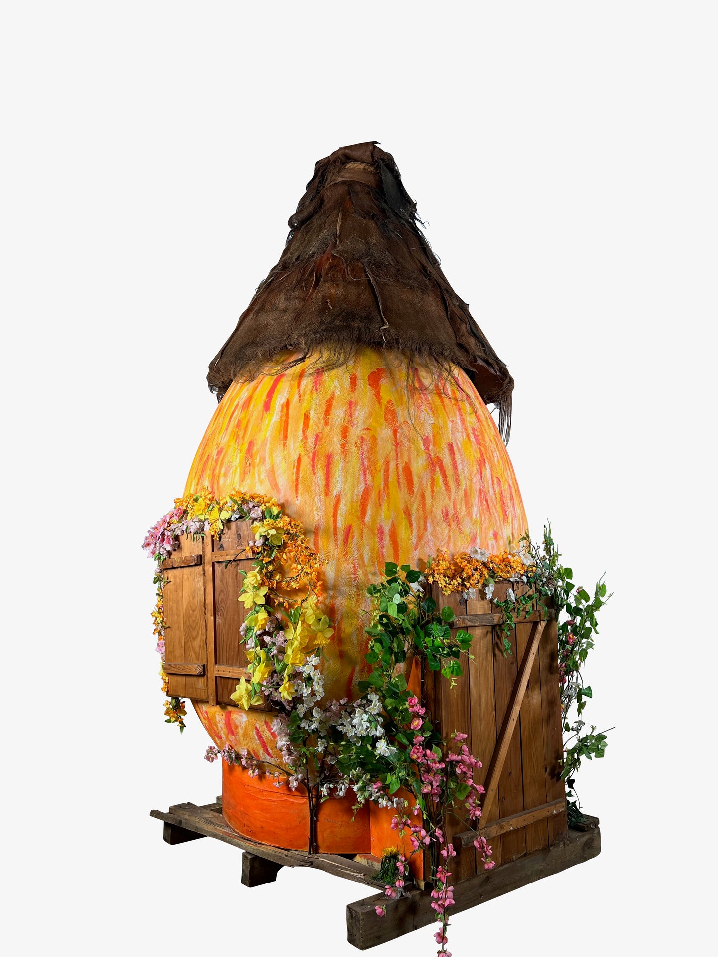 Egg house 270 cm mottled orange