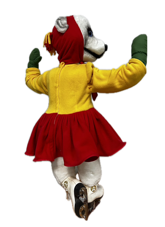 Eisbärdame Nina 120 cm auf Schlittschuhen