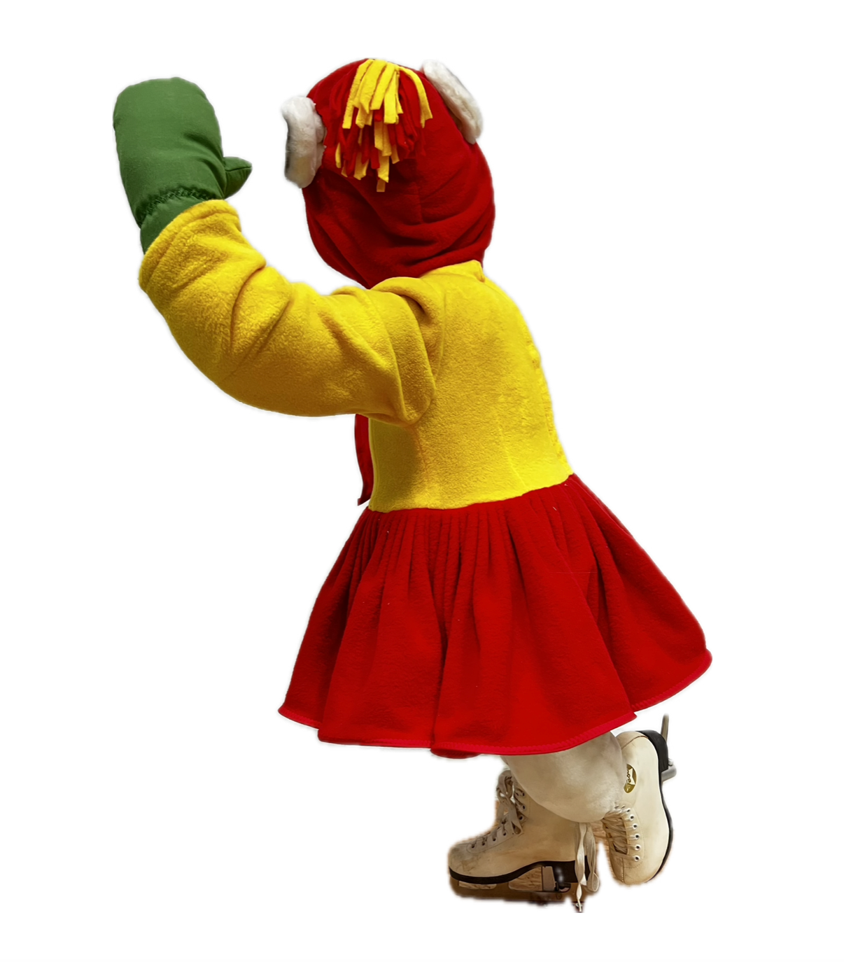 Eisbärdame Nina 120 cm auf Schlittschuhen