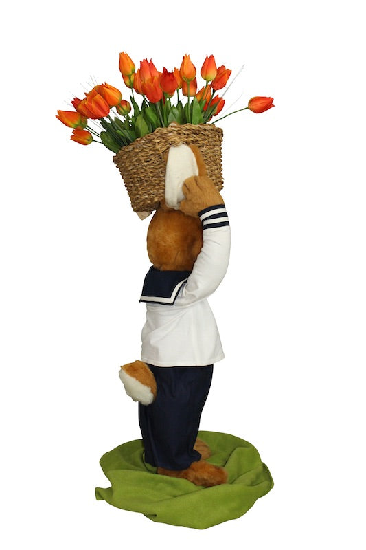 Rabbit sailor with flower basket