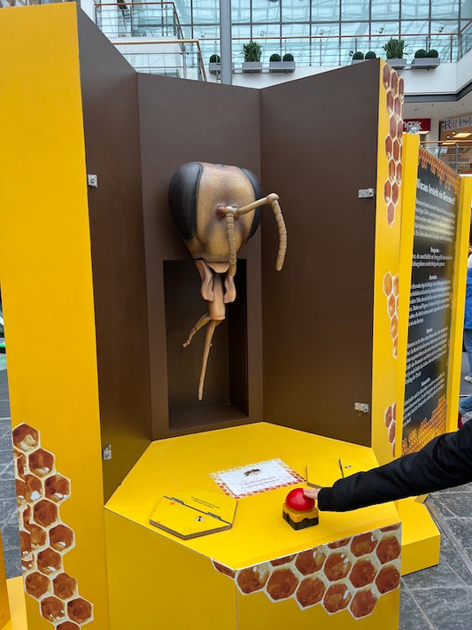 Bee head with proboscis 