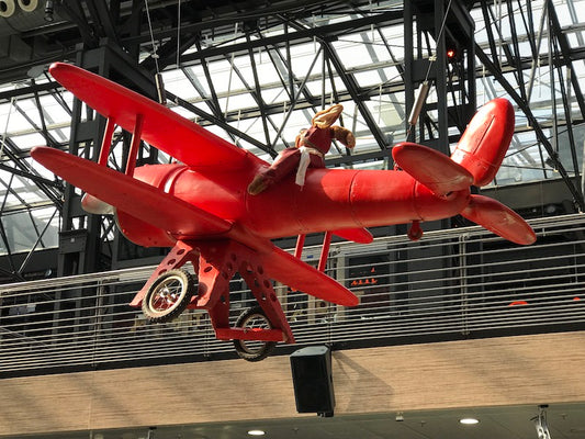 Airplane replica biplane red 270 cm wingspan