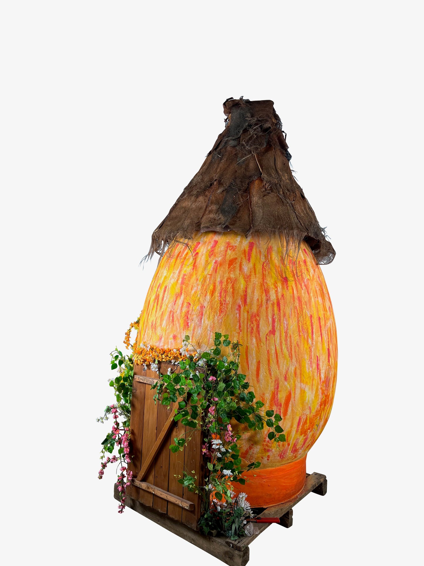 Egg house 270 cm mottled orange