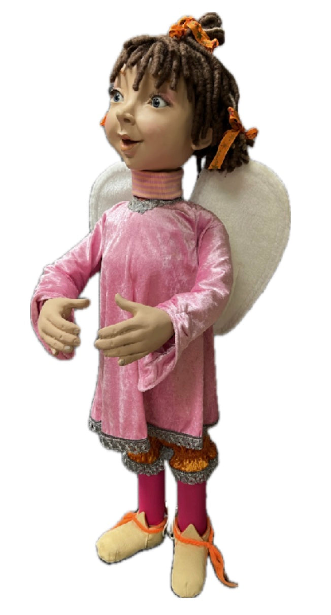 Angel 100 cm with pink dress 