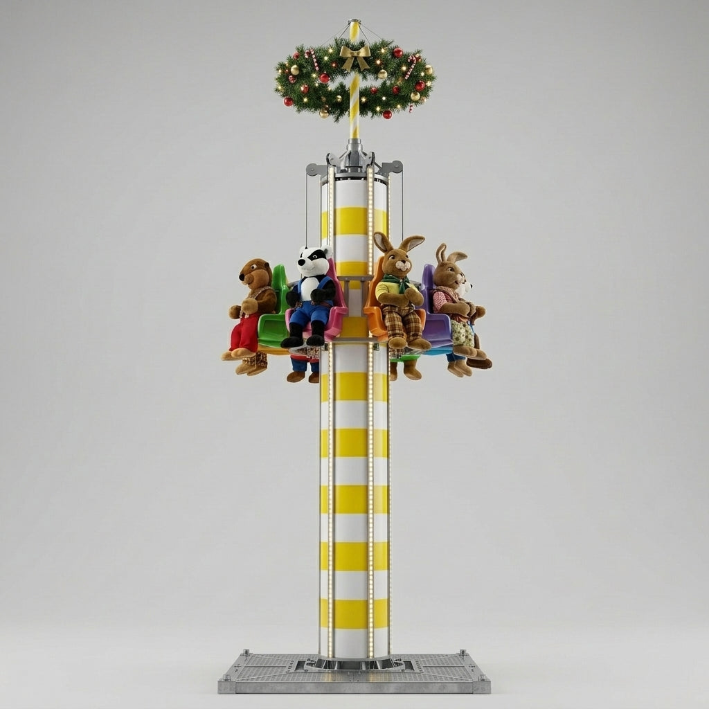 Freefall Tower with Animal Figures Attraction for Activity Areas