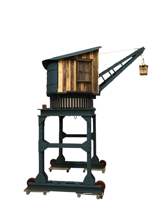 Harbor crane wooden model 1:6 with rope movement
