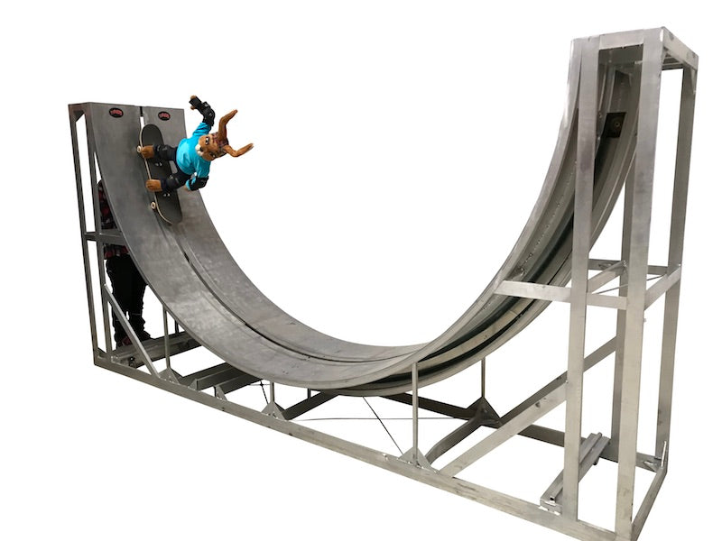 Halfpipe with rabbit as skater