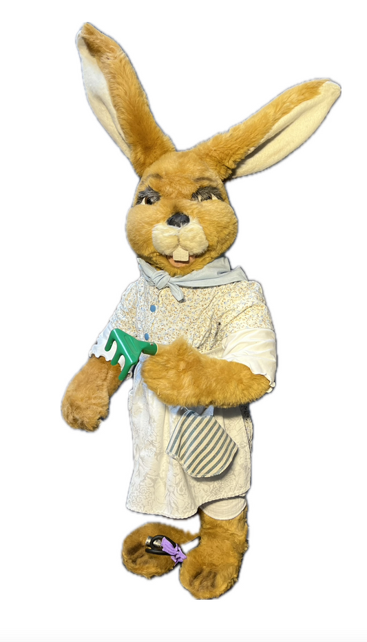 Rabbit with hand rake