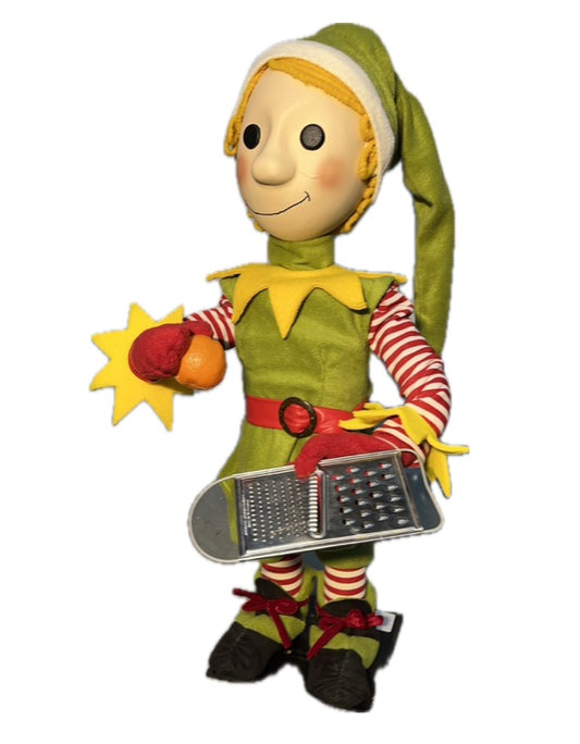 Elf with button eyes and a grater (Christmas bakery) 