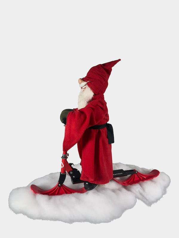 Santa Claus on a scooter 