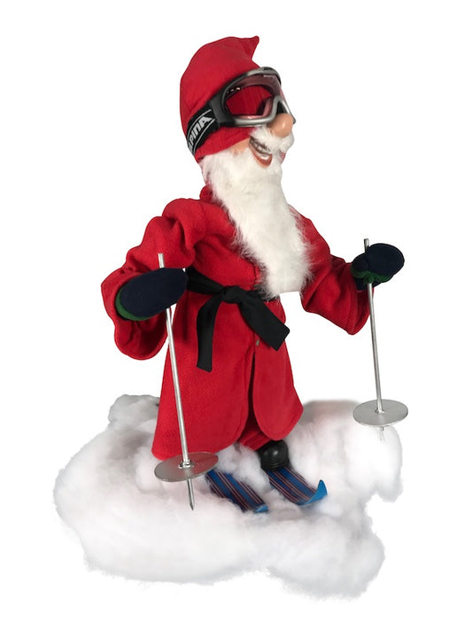 Santa Claus on skis 