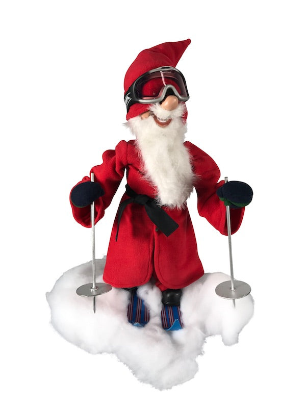 Santa Claus on skis 