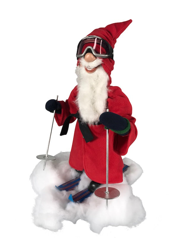 Santa Claus on skis 