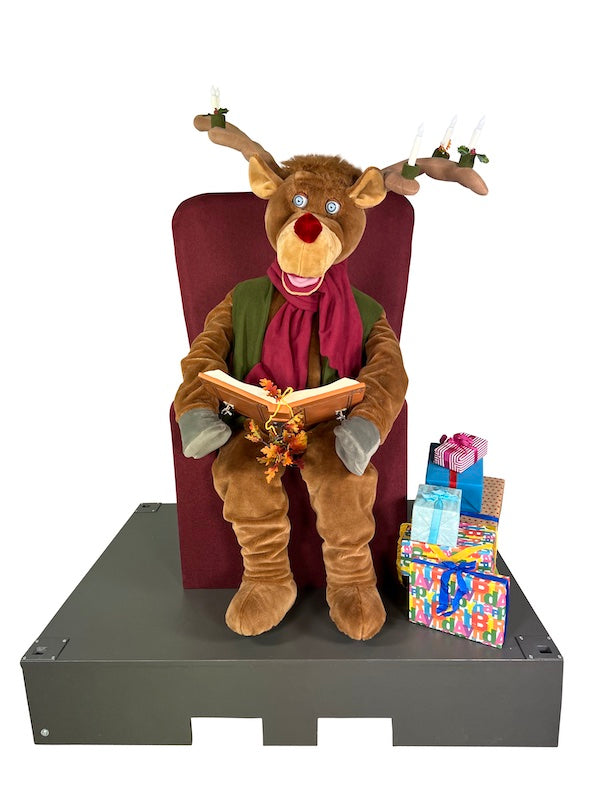 Armchair entertainer Uncle Rudi the talking reindeer