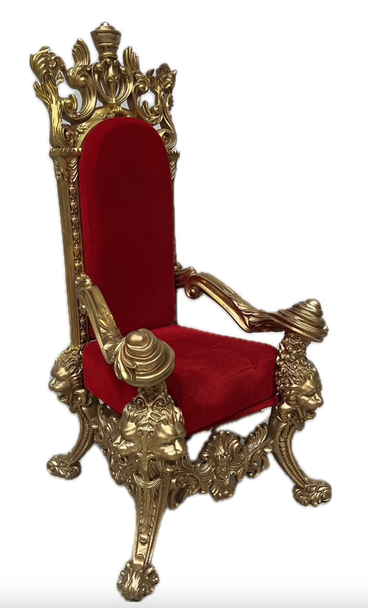 Throne fantasy chair red-gold