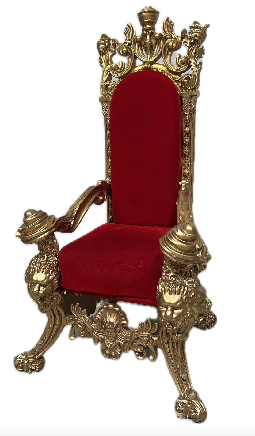 Throne fantasy chair red-gold