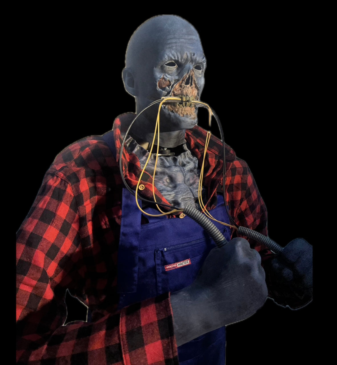 Zombie electrician bites into cable